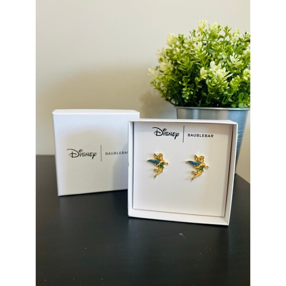 Disney x BaubleBar Tinker Bell Stud Earrings New in Box - Picture 6 of 6